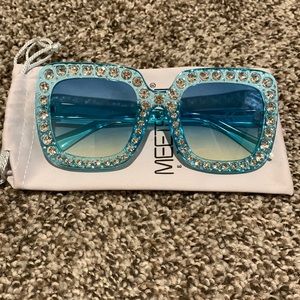 Blue Oversized Sunglasses